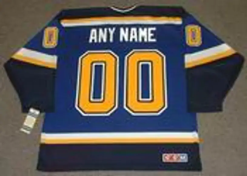 ST. LOUIS BLUES 1990’s CCM Throwback Away Jersey Customized “Any Name & Number(s)” 