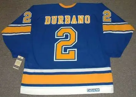 STEVE DURBANO St. Louis Blues 1972 CCM Vintage Throwback NHL Hockey Jersey 
