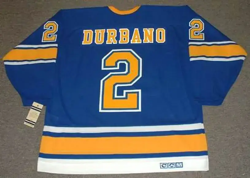 STEVE DURBANO St. Louis Blues 1972 CCM Vintage Throwback NHL Hockey Jersey 