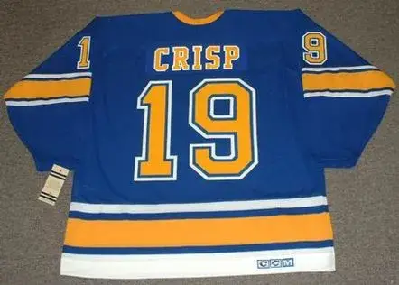 TERRY CRISP St. Louis Blues 1967 CCM Vintage Throwback NHL Hockey Jersey 