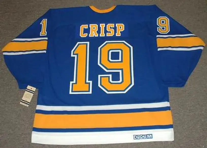 TERRY CRISP St. Louis Blues 1967 CCM Vintage Throwback NHL Hockey Jersey 