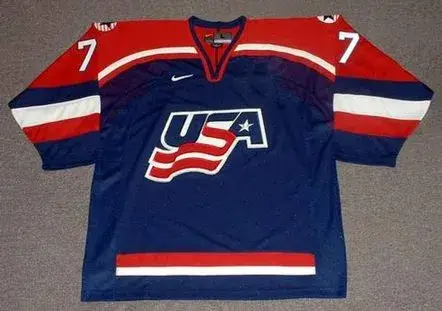 TJ OSHIE 2006 USA Nike Throwback Hockey Jersey