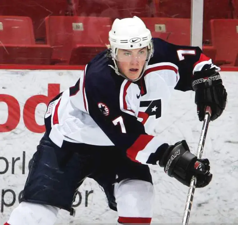 TJ OSHIE 2006 USA Nike Throwback Hockey Jersey 