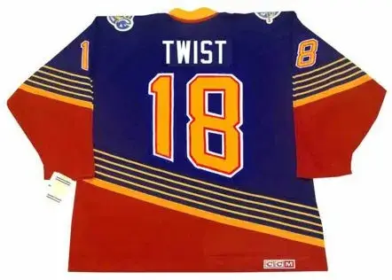 TONY TWIST St. Louis Blues 1996 Away CCM NHL Vintage Throwback Jersey 