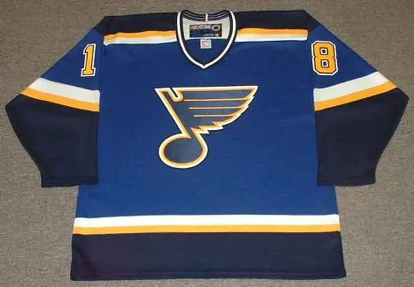 TONY TWIST St. Louis Blues 1998 CCM Throwback Away NHL Hockey Jersey