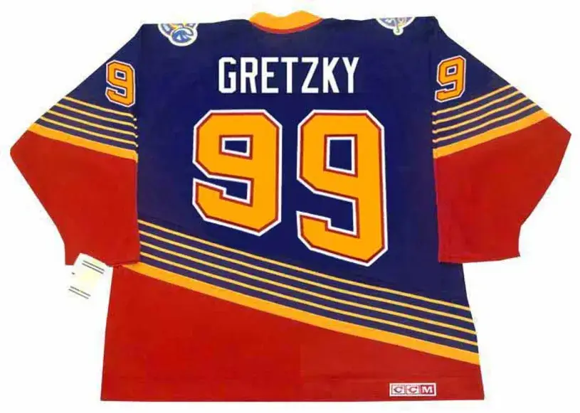 WAYNE GRETZKY St. Louis Blues 1996 Away CCM NHL Vintage Throwback Jersey 