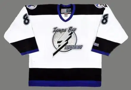 VINCENT LECAVALIER Tampa Bay Lightning 1998 CCM Throwback Home NHL Hockey Jersey