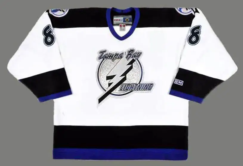 VINCENT LECAVALIER Tampa Bay Lightning 1998 CCM Throwback Home NHL Hockey Jersey