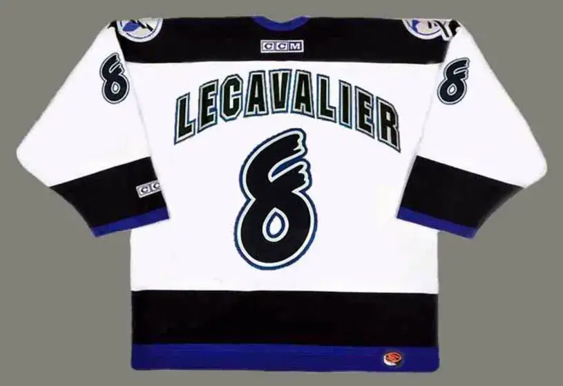 VINCENT LECAVALIER Tampa Bay Lightning 1998 CCM Throwback Home NHL Hockey Jersey 