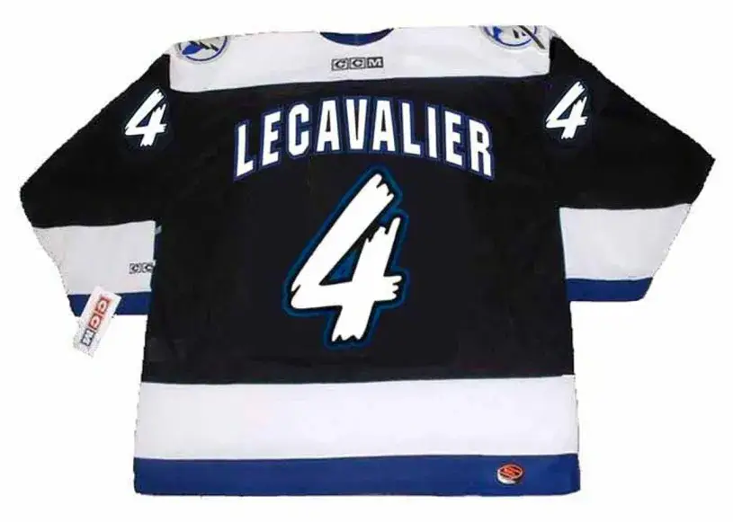 VINCENT LECAVALIER Tampa Bay Lightning 1999 CCM Throwback Away NHL Hockey Jersey 