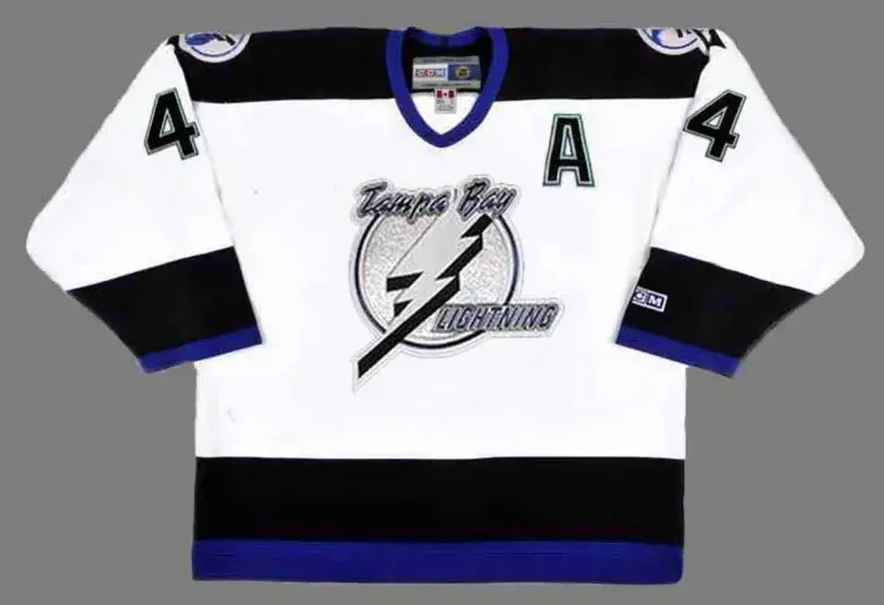 VINCENT LECAVALIER Tampa Bay Lightning 2004 CCM Throwback Away NHL Jersey