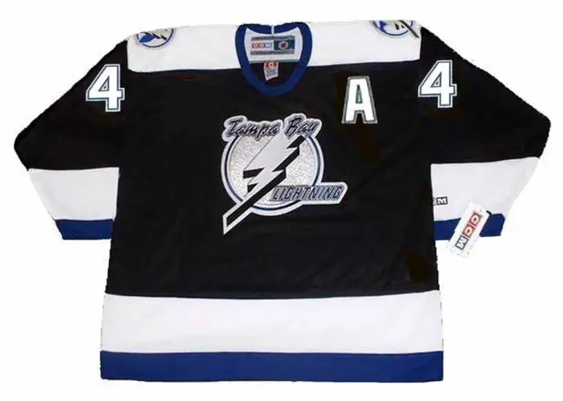 VINCENT LECAVALIER Tampa Bay Lightning 2004 CCM Throwback Home NHL Jersey