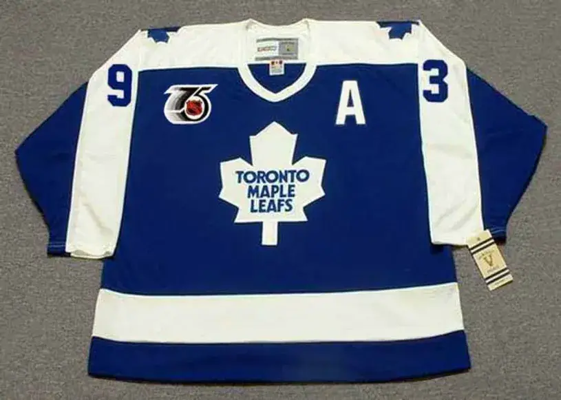 DOUG GILMOUR Toronto Maple Leafs 1992 Away CCM Throwback NHL Hockey Jersey