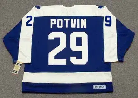 FELIX POTVIN Toronto Maple Leafs 1992 Away CCM Throwback NHL Hockey Jersey 