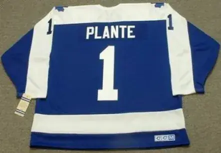 JACQUES PLANTE Toronto Maple Leafs 1972 CCM Vintage Throwback NHL Hockey Jersey 