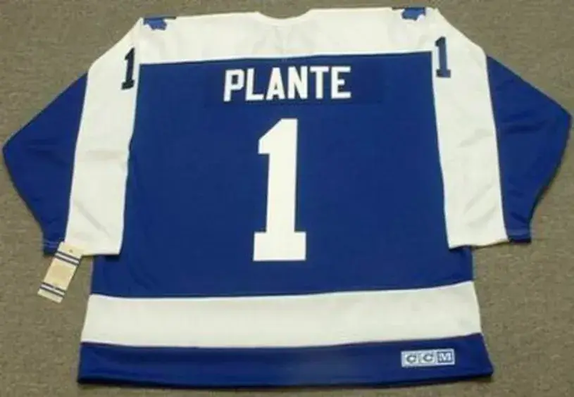 JACQUES PLANTE Toronto Maple Leafs 1972 CCM Vintage Throwback NHL Hockey Jersey 