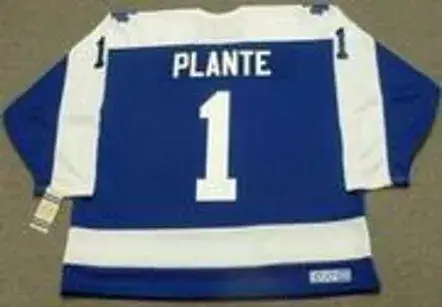 JACQUES PLANTE Toronto Maple Leafs 1972 CCM Vintage Throwback NHL Hockey Jersey 