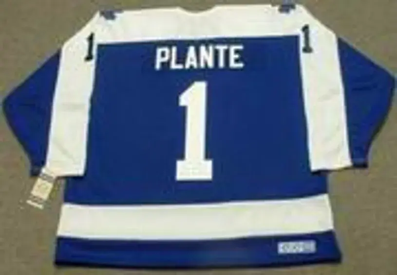 JACQUES PLANTE Toronto Maple Leafs 1972 CCM Vintage Throwback NHL Hockey Jersey 