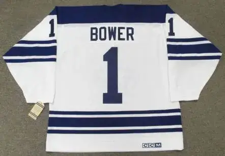 JOHNNY BOWER Toronto Maple Leafs 1967 CCM Vintage Away NHL Hockey Jersey 