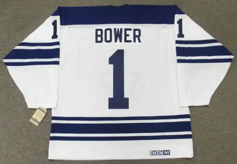 JOHNNY BOWER Toronto Maple Leafs 1967 CCM Vintage Away NHL Hockey Jersey 