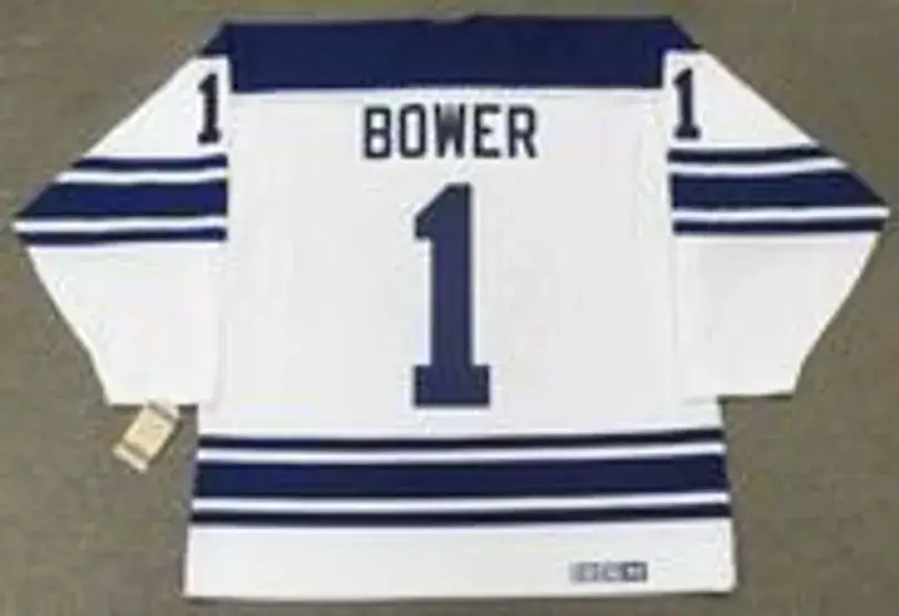 JOHNNY BOWER Toronto Maple Leafs 1967 CCM Vintage Away NHL Hockey Jersey 