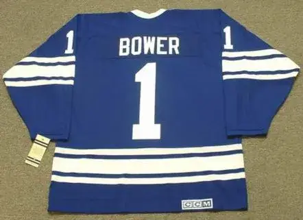 JOHNNY BOWER Toronto Maple Leafs 1967 CCM Vintage Home NHL Hockey Jersey 