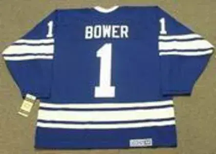 JOHNNY BOWER Toronto Maple Leafs 1967 CCM Vintage Home NHL Hockey Jersey 