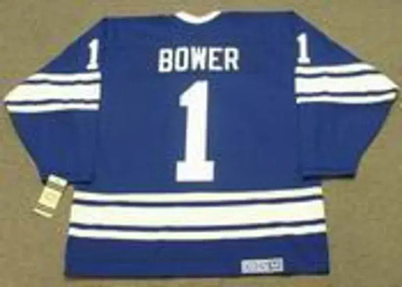 JOHNNY BOWER Toronto Maple Leafs 1967 CCM Vintage Home NHL Hockey Jersey 