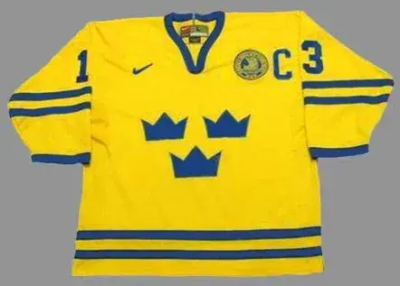 MATS SUNDIN 2002 Team Sweden Nike Olympic Throwback Hockey Jersey