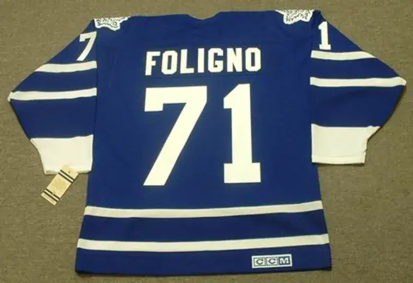 MIKE FOLIGNO Toronto Maple Leafs 1992 CCM Vintage Throwback NHL Jersey 