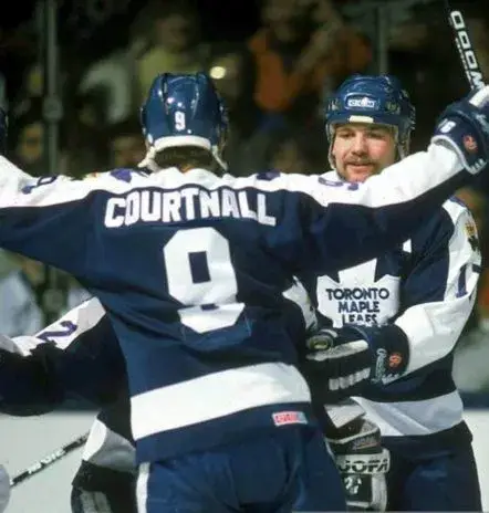 RUSS COURTNALL Toronto Maple Leafs 1987 Away CCM Throwback Hockey Jersey 