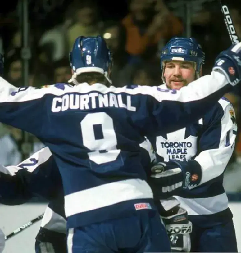 RUSS COURTNALL Toronto Maple Leafs 1987 Away CCM Throwback Hockey Jersey 