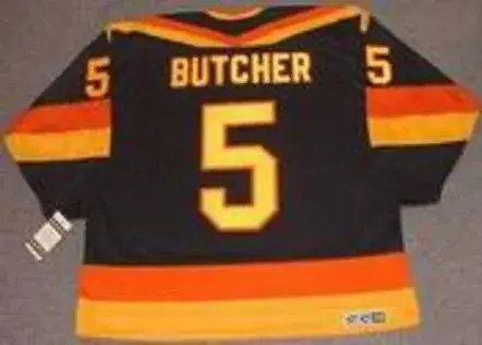 GARTH BUTCHER Vancouver Canucks 1987 CCM Vintage Throwback NHL Hockey Jersey 