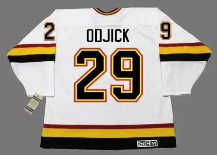 GINO ODJICK Vancouver Canucks 1994 CCM Vintage Home NHL Hockey Jersey 