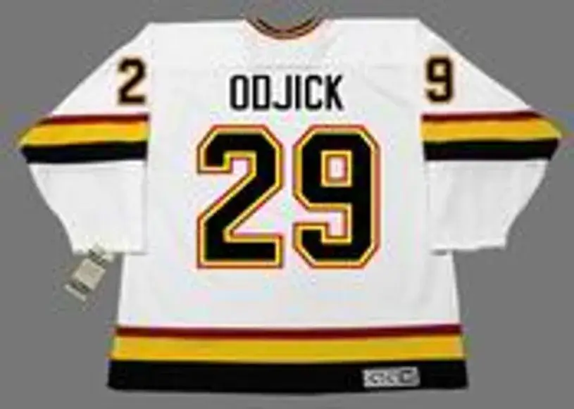 GINO ODJICK Vancouver Canucks 1994 CCM Vintage Home NHL Hockey Jersey 