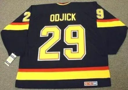 GINO ODJICK Vancouver Canucks 1994 CCM Vintage Throwback NHL Hockey Jersey 