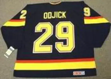 GINO ODJICK Vancouver Canucks 1994 CCM Vintage Throwback NHL Hockey Jersey 