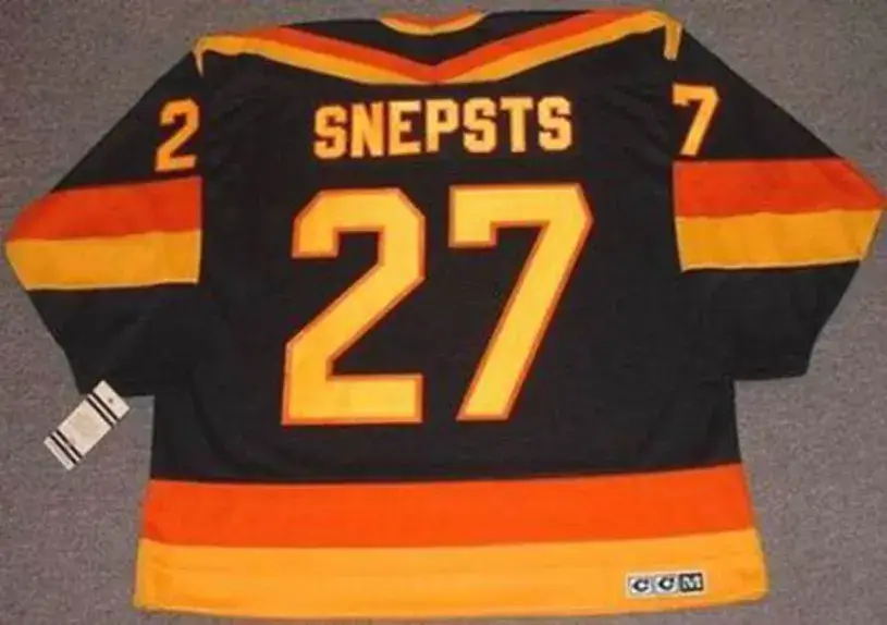 HAROLD SNEPSTS Vancouver Canucks 1989 CCM Vintage Throwback Away Hockey Jersey 