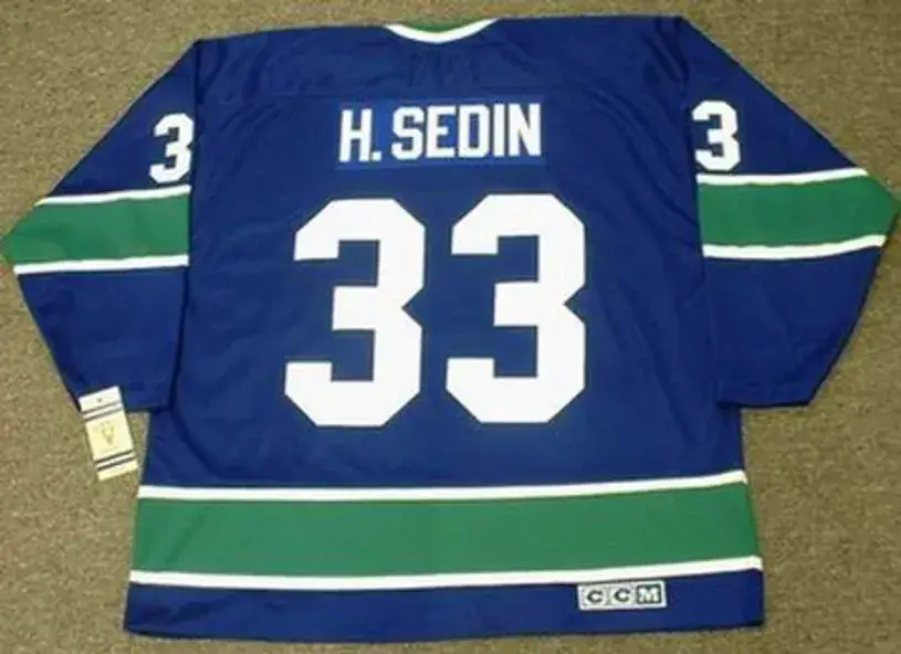 HENRIK SEDIN Vancouver Canucks 1970’s CCM Vintage Throwback NHL Hockey Jersey 