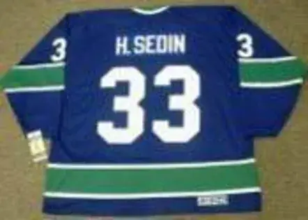 HENRIK SEDIN Vancouver Canucks 1970’s CCM Vintage Throwback NHL Hockey Jersey 