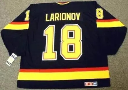 IGOR LARIONOV Vancouver Canucks 1991 CCM Vintage Throwback NHL Hockey Jersey 