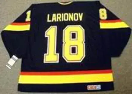 IGOR LARIONOV Vancouver Canucks 1991 CCM Vintage Throwback NHL Hockey Jersey 