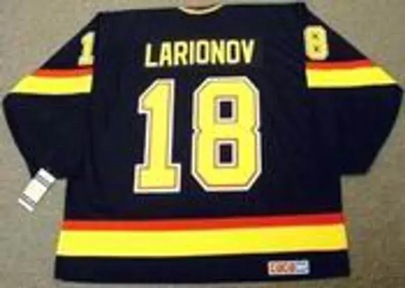 IGOR LARIONOV Vancouver Canucks 1991 CCM Vintage Throwback NHL Hockey Jersey 