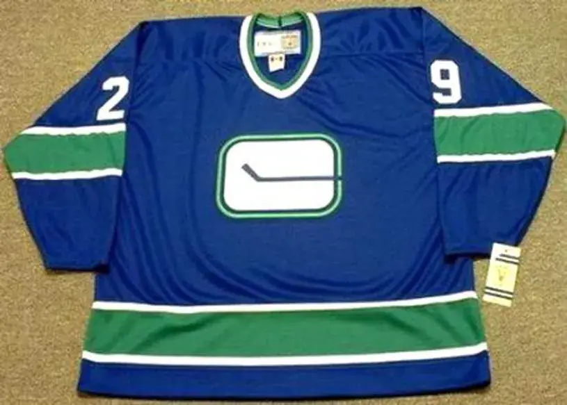 JACK McILHARGEY Vancouver Canucks 1976 CCM Vintage Throwback NHL Hockey Jersey