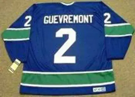 JOCELYN GUEVREMONT Vancouver Canucks 1972 CCM Vintage Throwback Jersey 