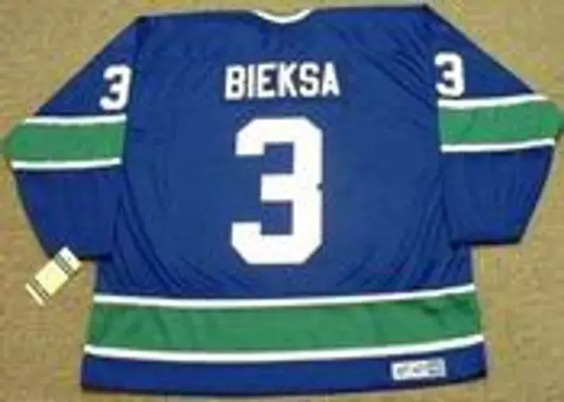 KEVIN BIEKSA Vancouver Canucks 1970’s CCM Vintage Throwback NHL Hockey Jersey 