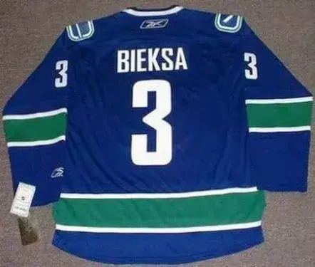 KEVIN BIEKSA Vancouver Canucks 2011 REEBOK Throwback NHL Hockey Jersey 