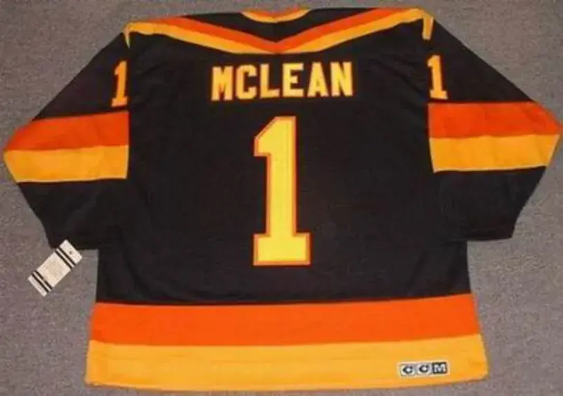 KIRK MCLEAN Vancouver Canucks 1987 CCM Vintage Throwback NHL Hockey Jersey 