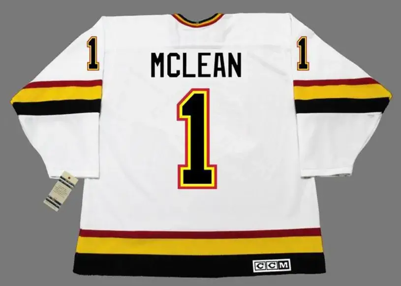 KIRK MCLEAN Vancouver Canucks 1994 CCM Vintage Home NHL Hockey Jersey 