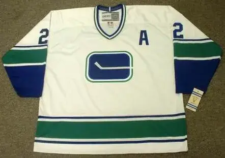 MATTIAS OHLUND Vancouver Canucks 1970’s CCM Vintage Throwback Away NHL Jersey
